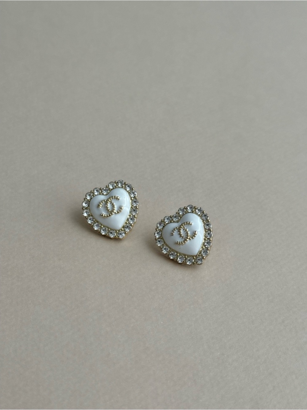 Chanel heart earrings